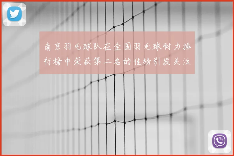 南京羽毛球队在全国羽毛球耐力排行榜中荣获第二名的佳绩引发关注