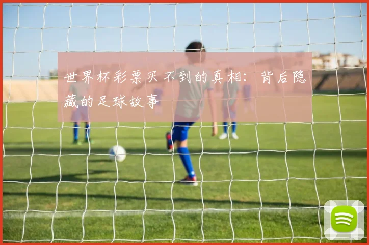 世界杯彩票买不到的真相:背后隐藏的足球故事